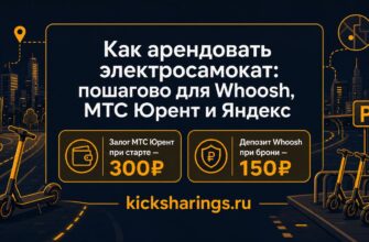 Как арендовать электросамокат: пошагово для Whoosh, МТС Юрент и Яндекс