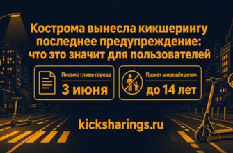Кострома вынесла кикшерингу последнее предупреждение: что это значит для пользователей