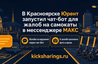 В Красноярске Юрент запустил чат-бот для жалоб на самокаты в мессенджере МАКС