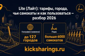 Lite (Лайт): тарифы, города, чьи самокаты и как пользоваться - разбор 2026