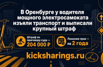 В Оренбурге у водителя мощного электросамоката изъяли транспорт и выписали крупный штраф