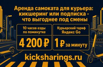 Аренда самоката для курьера: кикшеринг или подписка - что выгоднее под смены